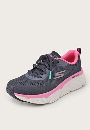 Tenis Running Azul-Blanco-Rosa Skechers Max Cushioning Elite