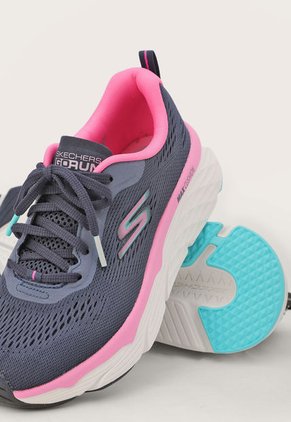 Tenis Running Azul-Blanco-Rosa Skechers Max Cushioning Elite