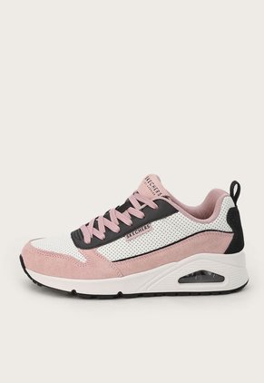 Tenis Lifestyle Blanco-Rosa-Negro Skechers Uno - 2 Much Fun
