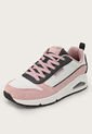 Tenis Lifestyle Blanco-Rosa-Negro Skechers Uno - 2 Much Fun de Skechers
