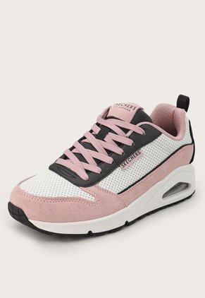 Tenis Lifestyle Blanco-Rosa-Negro Skechers Uno - 2 Much Fun