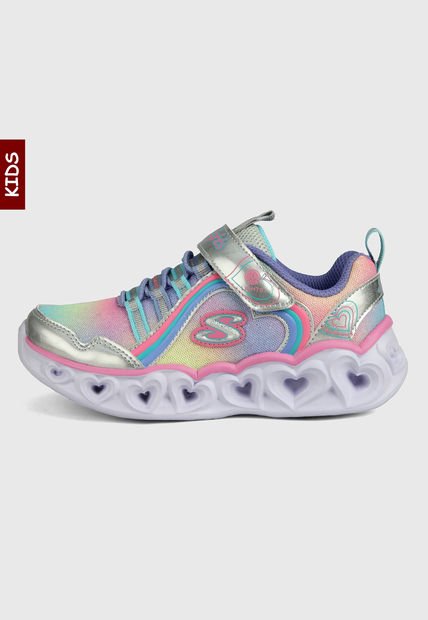 Tenis Lifestyle Multicolor Skechers Kids Heart Lights Lux