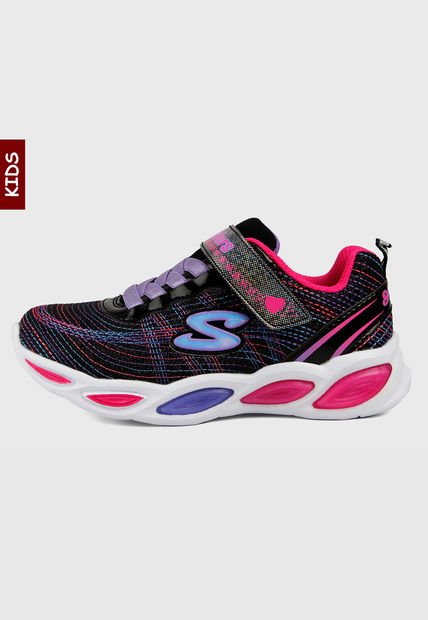 Tenis Training Negro-Multicolor Skechers S LIights 20300L Bkmt