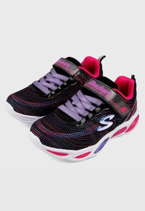 Tenis Training Negro-Multicolor Skechers S LIights 20300L Bkmt