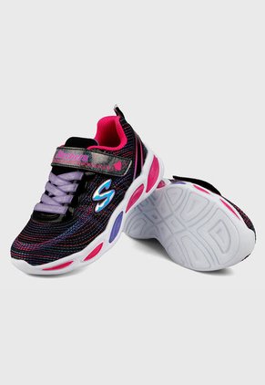 Tenis Training Negro-Multicolor Skechers S LIights 20300L Bkmt
