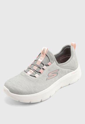 Tenis Walking Gris-Palo Rosa Skechers GOwalk Flex - Lucy