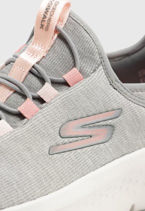 Tenis Walking Gris-Palo Rosa Skechers GOwalk Flex - Lucy