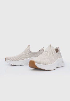 Tenis Training Beige-Blanco Skechers Key Journey