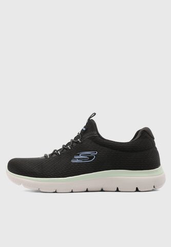 Tenis SKECHERS Mesh bungee slip-on Negro Skechers