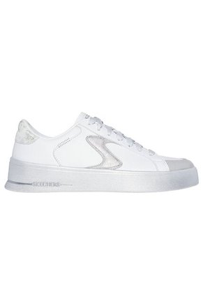 Tenis Mujer Skechers Hiland Quite Chic - Blanco - Plateado
