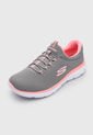 Tenis Gris-Blanco-Coral Skechers de Skechers