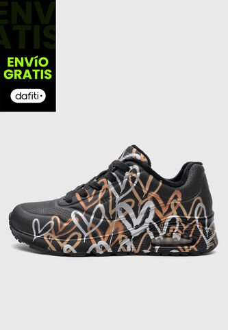 Tenis Lifestyle SKECHERS Uno - Metallic Love Negro Skechers