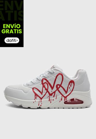 Tenis Lifestyle SKECHERS Uno Dripping In Love Blanco Skechers