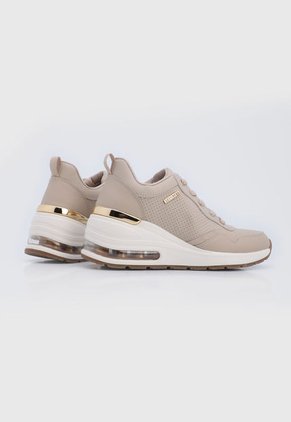 Tenis Lifestyle Taupe-Beige-Dorado Skechers Million Air Hotter Air