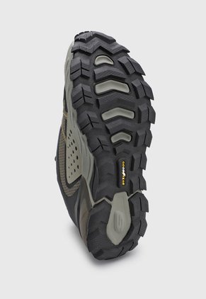 Tenis de Senderismo Beige-Negro-Amarillo Skechers Max Protect
