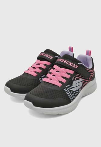Tenis Lifestyle Negro-Blanco-Fucsia SKECHERS Microspec Plus Skechers