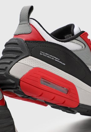 Tenis Lifestyle Negro-Gris-Rojo Skechers Skech-Air Extreme v2