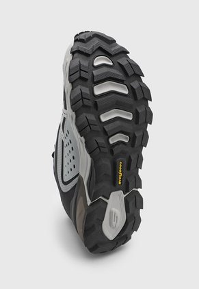 Tenis de Senderismo Gris Claro-Negro-Rojo Skechers Max Protect