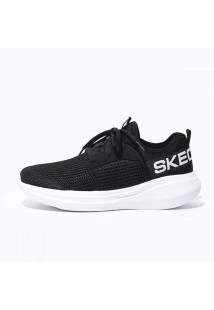TENIS SKECHERS KIDS GO RUN FAST-VALOR BLACK/WHITE 97874L-BKW