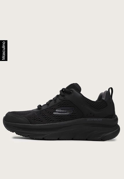 Tenis Training Negro-Gris Skechers Relaxed Fit - D'Lux Walker