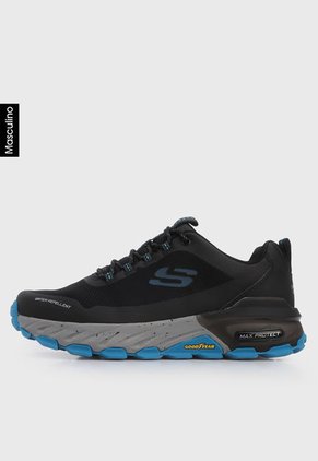 Tenis Outdoor Negro-Gris-Azul Skechers Max Protect