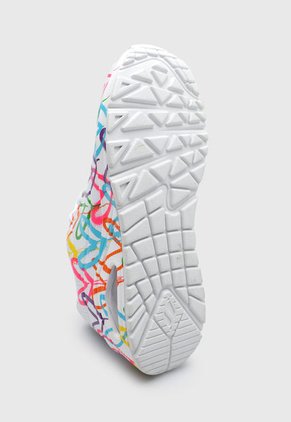 Tenis Lifestyle Blanco-Multicolor Skechers Uno-Highlight Love