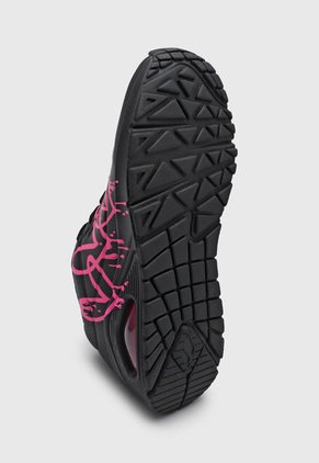 Tenis Lifestyle Negro-Rosa Skechers Uno-Dripping In Love