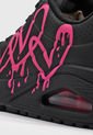 Tenis Lifestyle Negro-Rosa Skechers Uno-Dripping In Love de Skechers