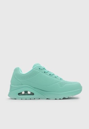 Tenis Lifestyle Azul Turquesa-Plateado Skechers Uno-Bright Air
