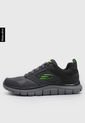 Tenis Training Gris-Verde Neón Skechers Track Syntac de Skechers