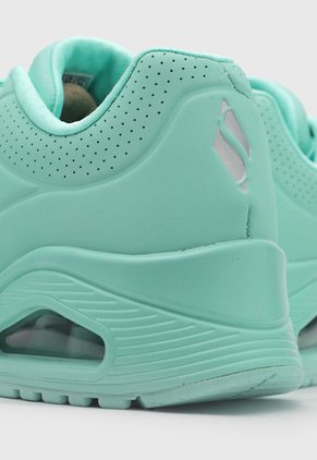 Tenis Lifestyle Azul Turquesa-Plateado Skechers Uno-Bright Air
