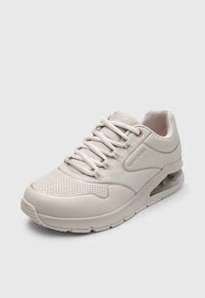 Tenis Lifestyle Beige Skechers Uno 2-Goldem Trim