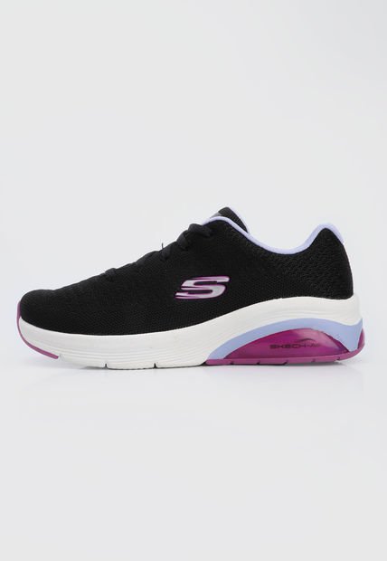 Tenis Training Negro-Blanco-Violeta Skechers Skech-air Extreme 2.0