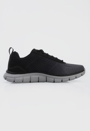 Tenis Running Gris-Negro-Rojo Skechers Track Ripknet
