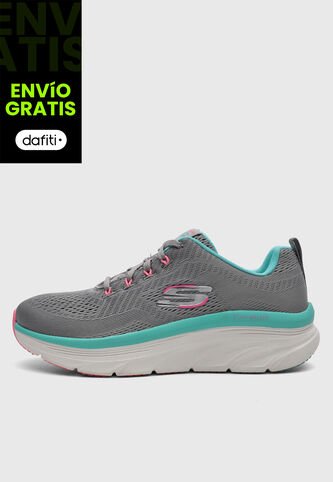 Tenis Walking SKECHERS D'Lux Walker Gris Skechers