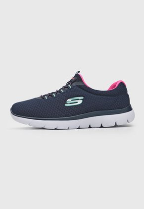 Tenis Training Azul-Fucsia-Blanco Skechers Summits