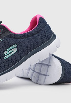 Tenis Training Azul-Fucsia-Blanco Skechers Summits