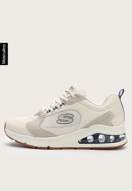 Tenis Lifestyle Beige-Blanco-Gris Skechers Uno 2 90's 2