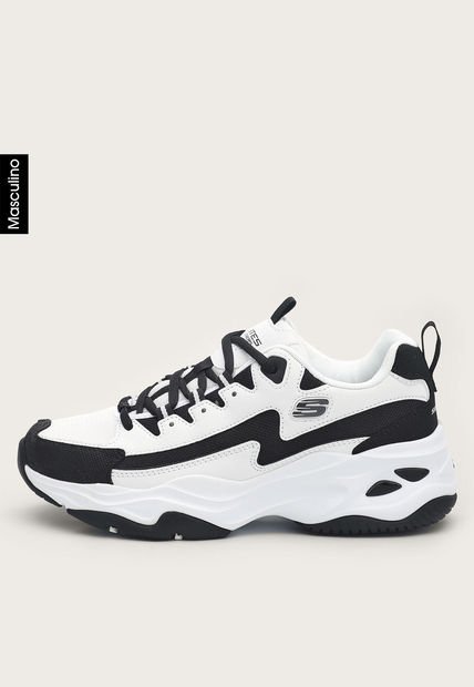 Tenis Lifestyle Blanco-Negro Skechers D'Lites 4.0