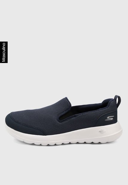 Tenis Lifestyle Azul Navy-Blanco Skechers GOwalk Max - Clinched
