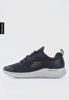 Tenis Training Azul-Gris Skechers Bounder
