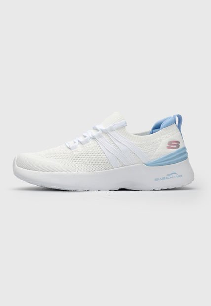Tenis Running Blanco-Celeste Skechers Skech-Air Dynamight