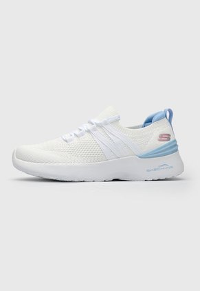Tenis Running Blanco-Celeste Skechers Skech-Air Dynamight