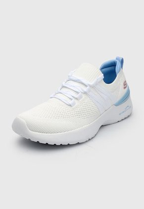 Tenis Running Blanco-Celeste Skechers Skech-Air Dynamight