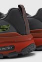 Tenis de Senderismo Gris Oscuro-Negro-Terracota Skechers Max Protect de Skechers