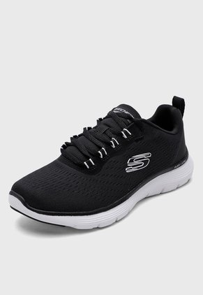 Tenis Training Negro-Blanco Skechers Flex Appeal 5.0