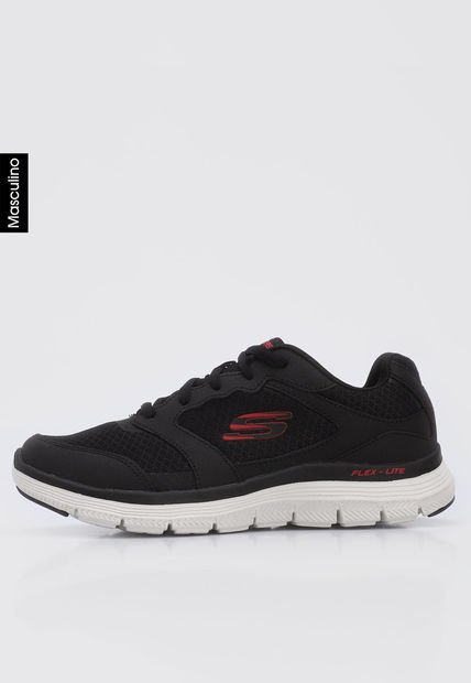 Tenis Training Negro-Rojo-Blanco Skechers Flex Advantage 4.0