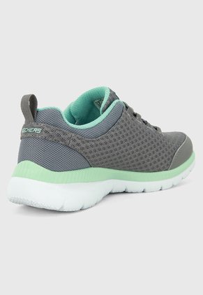 Tenis Training Gris-Verde Skechers