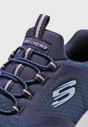 Tenis Training Azul Navy-Marfil-Rosa Skechers Dynamight 2.0 - Soft Expressions