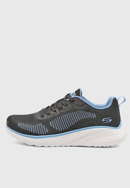 Tenis Training Negro-Celeste-Blanco Skechers BOBS Sport Squad Chaos